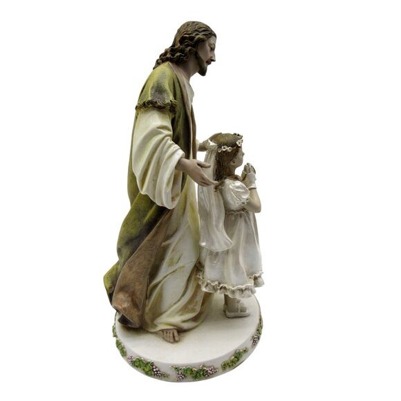 FIRST COMMUNION Jesus and Girl Statue Religious Figurine 9.5" Tall - Picture 6 of 12